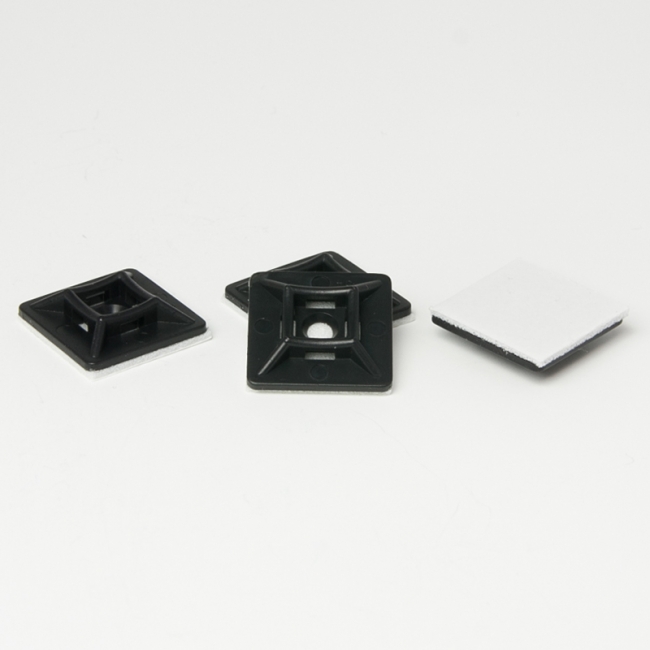 Cable Tie Mounting Bases Black 19 x 19mm (Pack of 100) DTR
