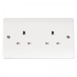 Scolmore Click Mode 13A 2 Gang Unswitched Socket
