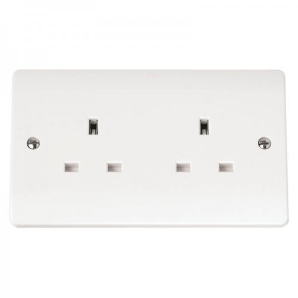 Scolmore Click Mode 13A 2 Gang Unswitched Socket