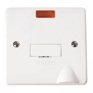 Scolmore Click Mode 13A Unswitched Fused Spur With Neon & Optional Bottom Flex Outlet