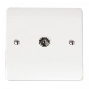 Scolmore Click Mode Single Non-Isolated Coaxial Outlet (Unshielded)