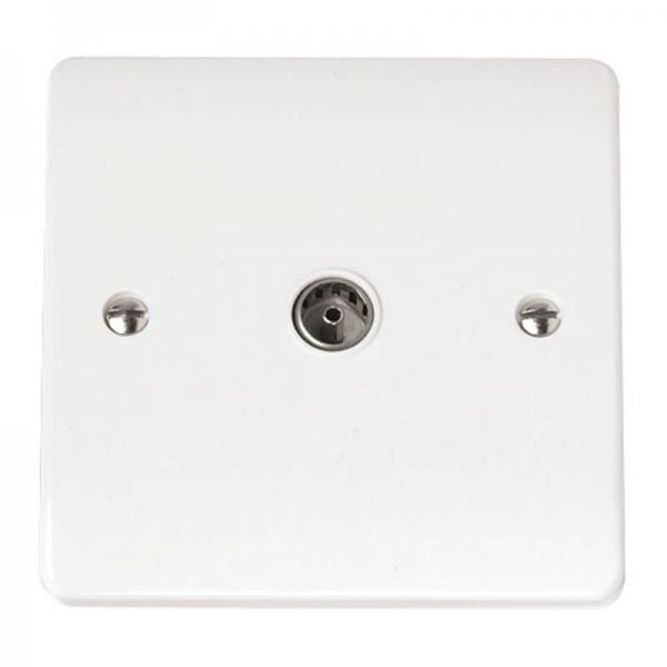 Scolmore Click Mode Single Non-Isolated Coaxial Outlet (Unshielded)