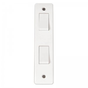 Scolmore Click Mode 10A 2 Gang 2 Way Architrave Switch