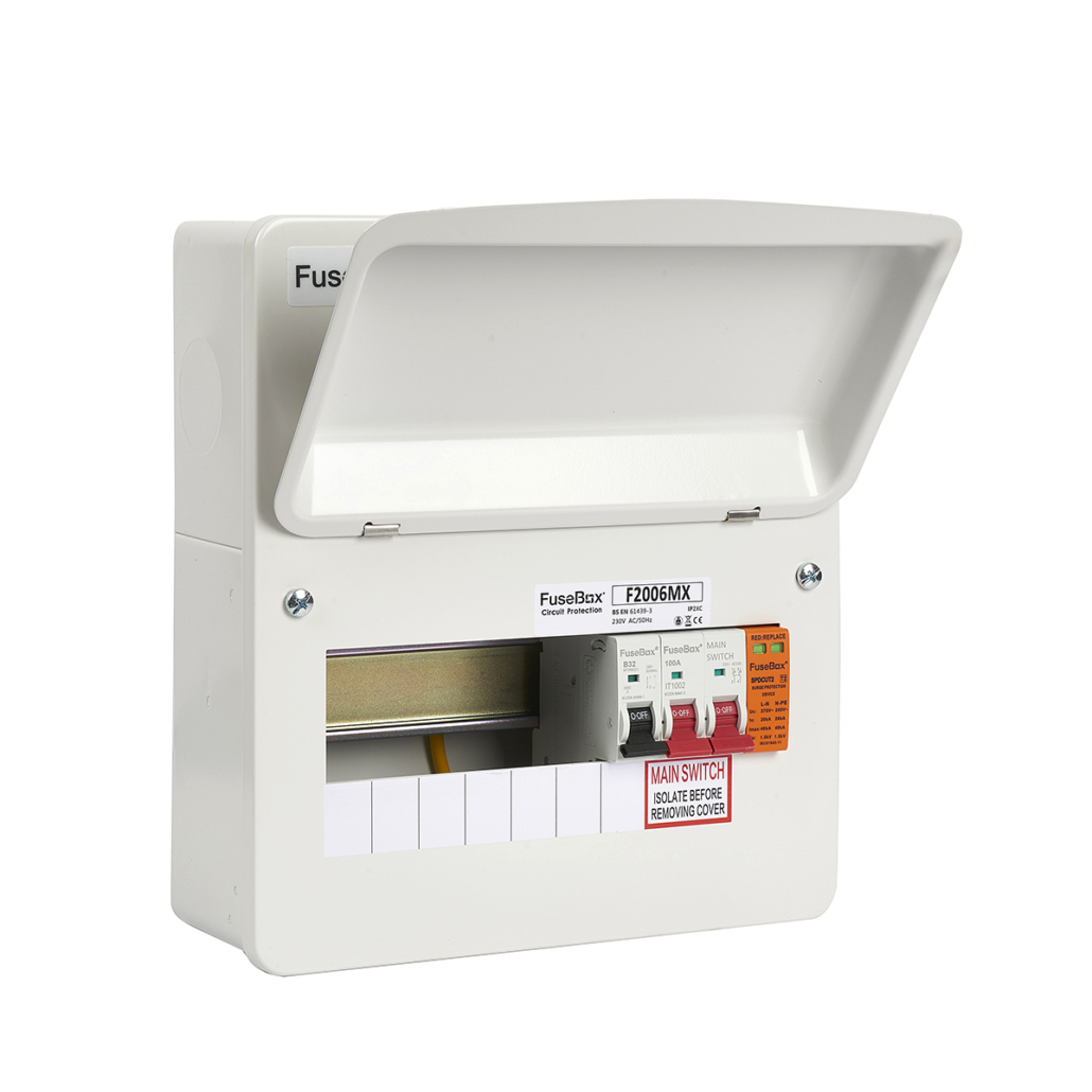 Fusebox Consumer Unit 6 Way 100A Main Switch With SPD Surge