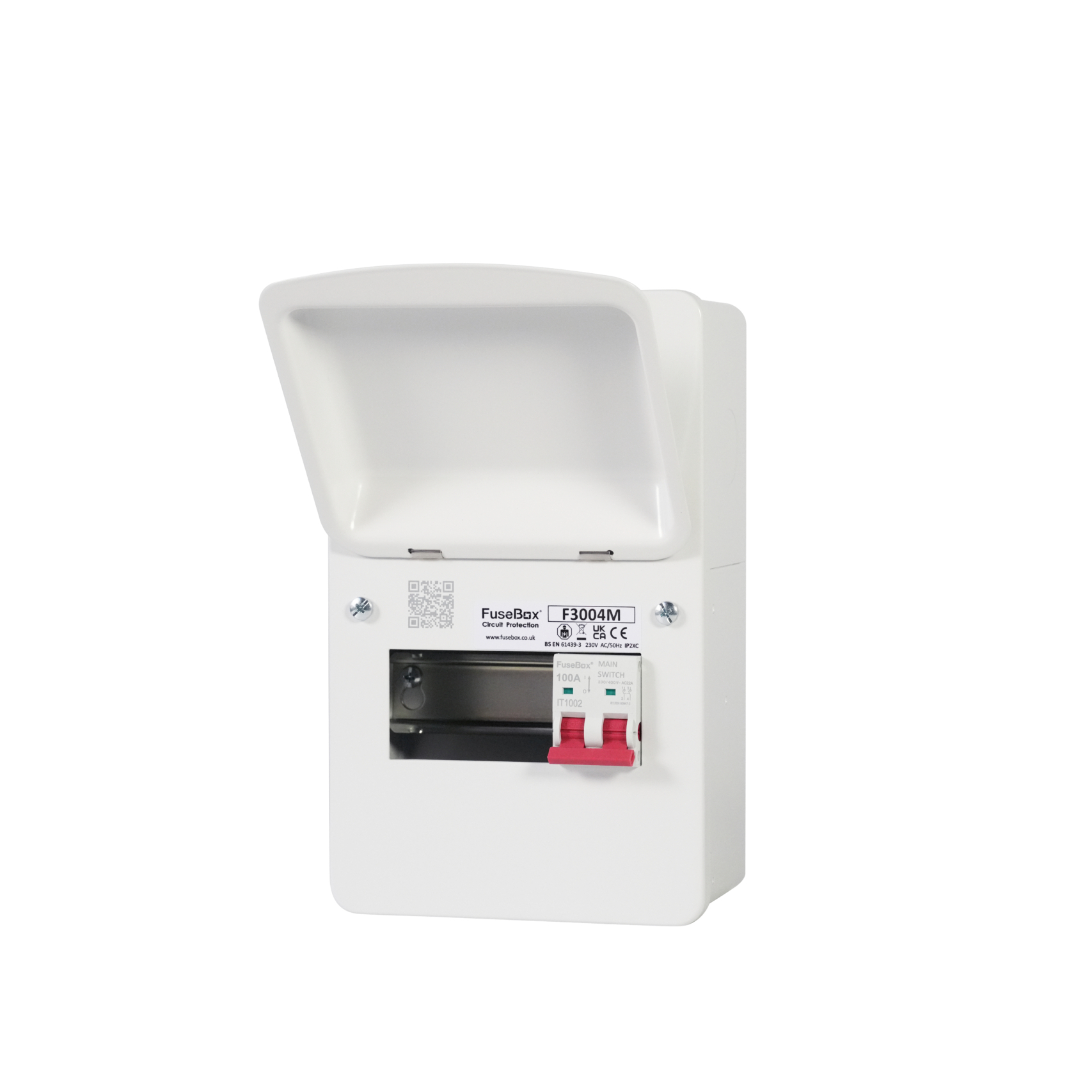 FuseBox Consumer Unit 4 Way 100A Main Switch F3004M