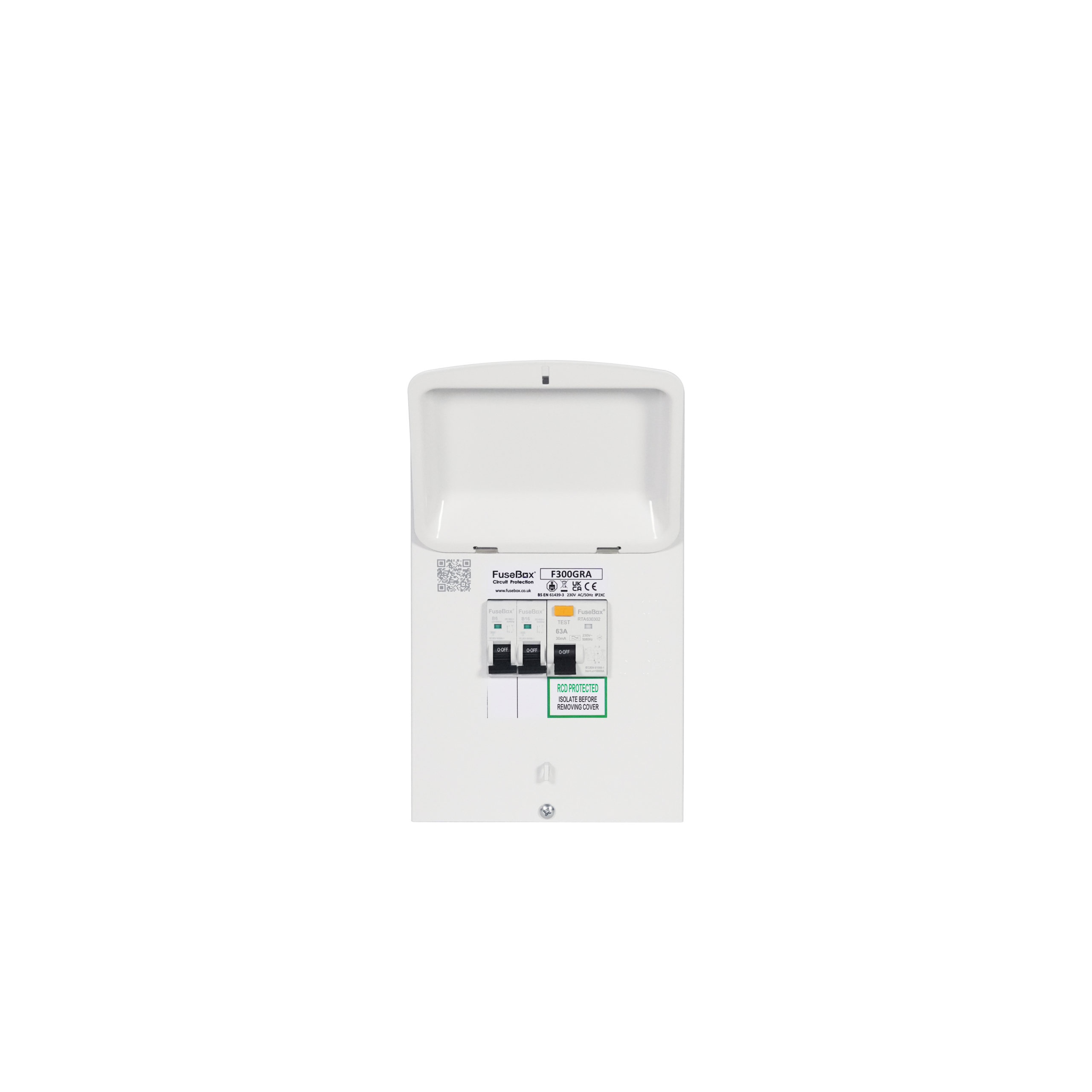 FuseBox Garage Consumer Unit 2 Way – 63A Main Switch / RCD F300GRA - Image 2