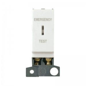 Scolmore Click MiniGrid Double Pole Emergency Key Switch Module -Click White