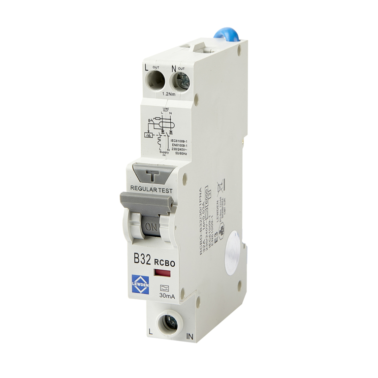 Lewden Compact RCBO 32A 30mA 6kA Double Pole – Type A (B Curve ...