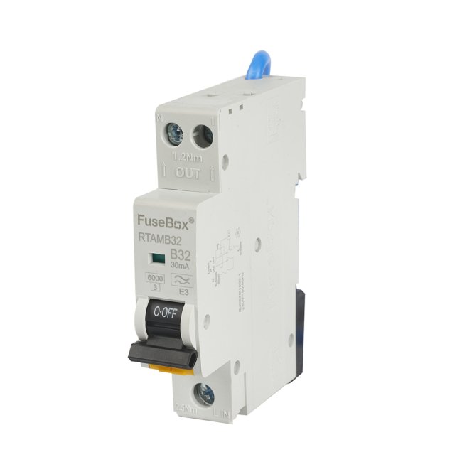 Fusebox Mini RCBO 32A 30mA 6kA Type A – B Curve | DTR Electrical Supplies